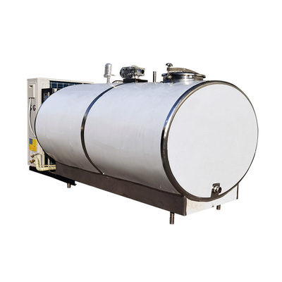 Type horizontal de refroidissement du réservoir 2000L de lait cru de machine de développement d'installation laitière
