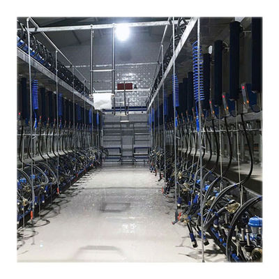 D'une manière pneumatique salon de traite à échelle réduite du rapport 60/40 d'entraînement pour l'exploitation laitière