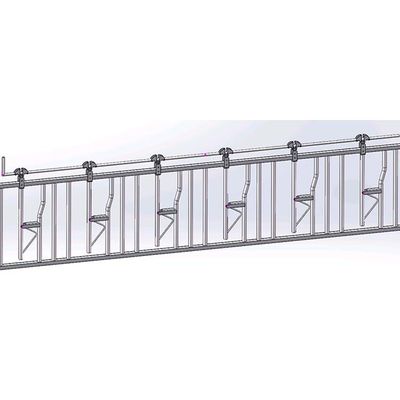 Anti tuyau de corrosion de la longueur 6m de bétail de porte galvanisée à chaud de collier de force