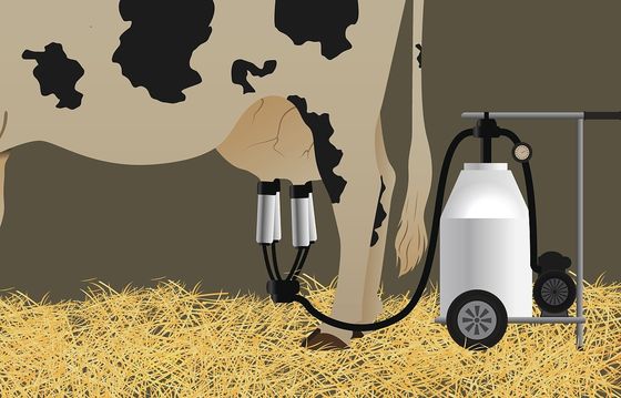 Pompe à vide électrique de chèvre de machine à traire portative mobile de vache à moteur diesel